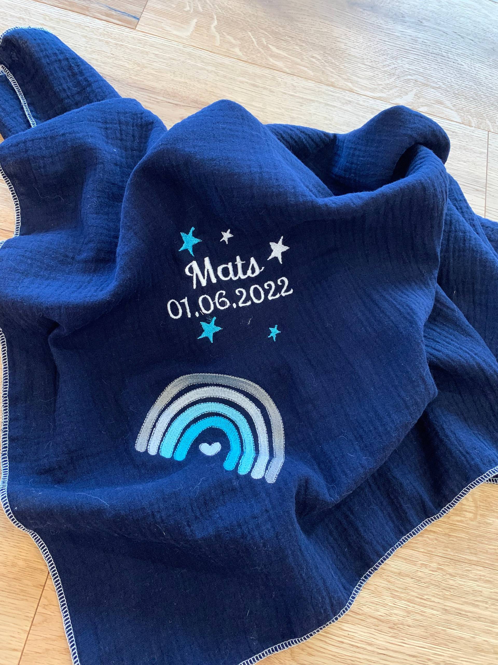 Spucktuch, Mulltuch, Mullwindel, Bestickt von Etsy - lottiandsimb