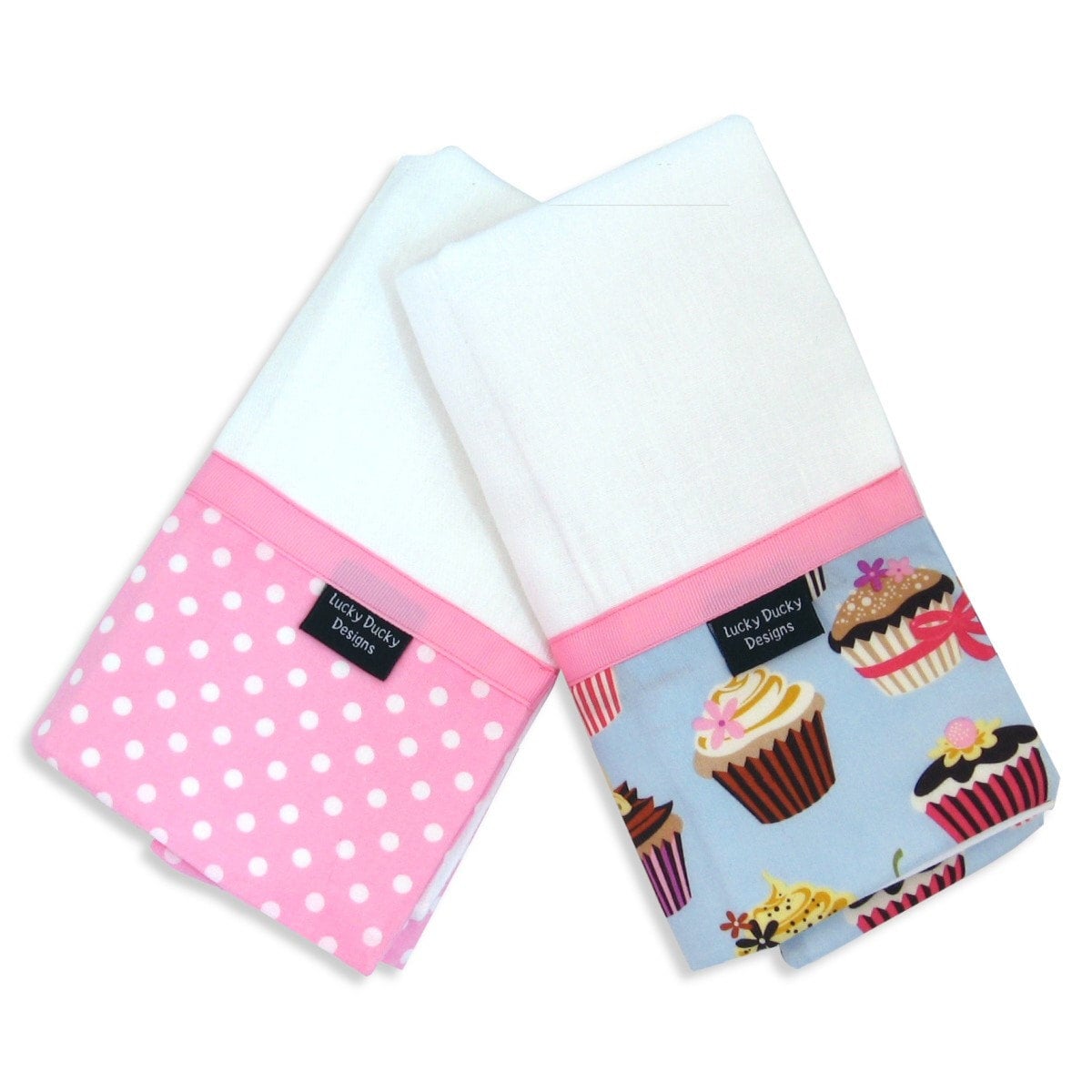Cupcake Spucktuch Set, Süßes Baby Geschenk, Mädchen, Stoffwindel Spucktücher von Etsy - luckyduckydesigns