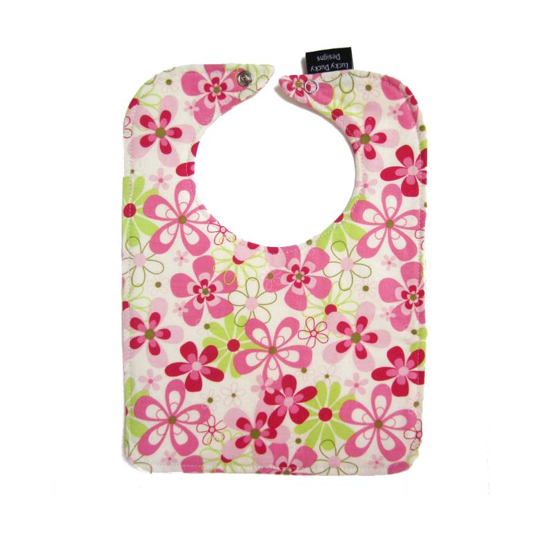 Daisy Field Wendelätzchen Mit Druckknopfverschluss, Blumiges Babylätzchen, Mädchenlätzchen, Sabberlätzchen, Gefüttertes Babylätzchen von Etsy - luckyduckydesigns