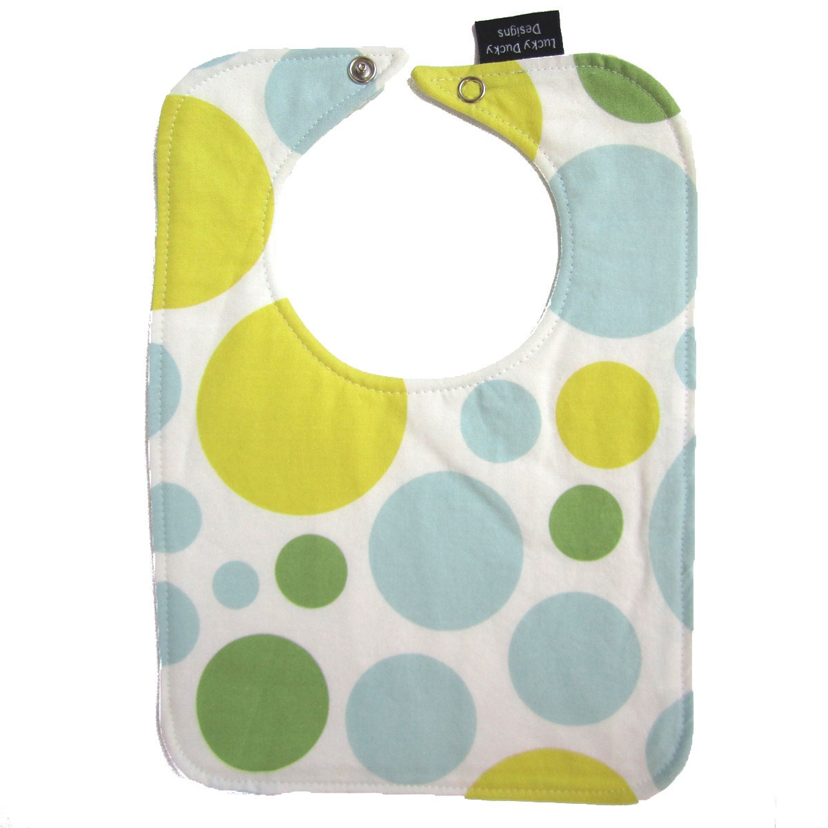 Dream Dot Wende-Lätzchen Mit Druckknopfverschluss von Etsy - luckyduckydesigns