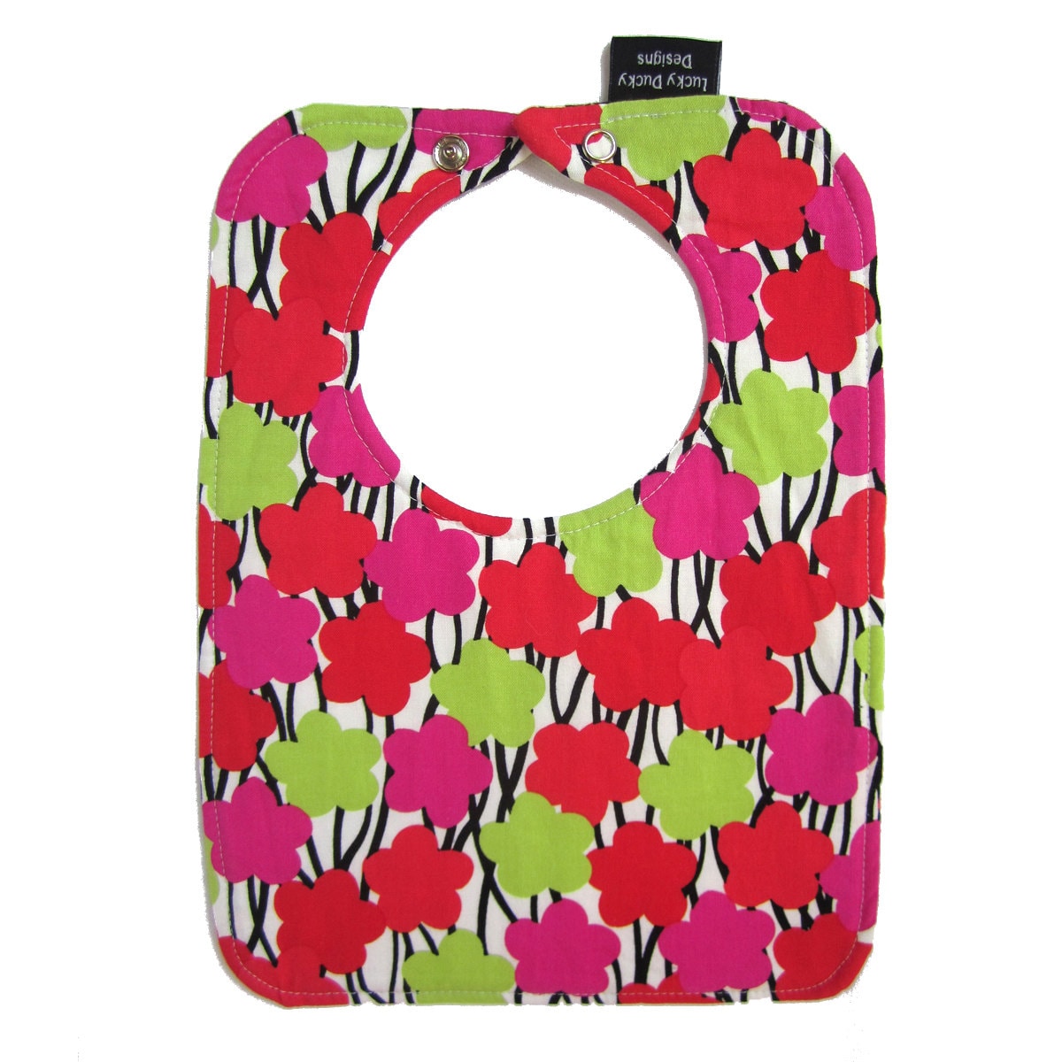Wendbares Lätzchen Mit Druckknopfverschluss, Gefüttertes Lätzchen, Modern Grace Stoff von Etsy - luckyduckydesigns