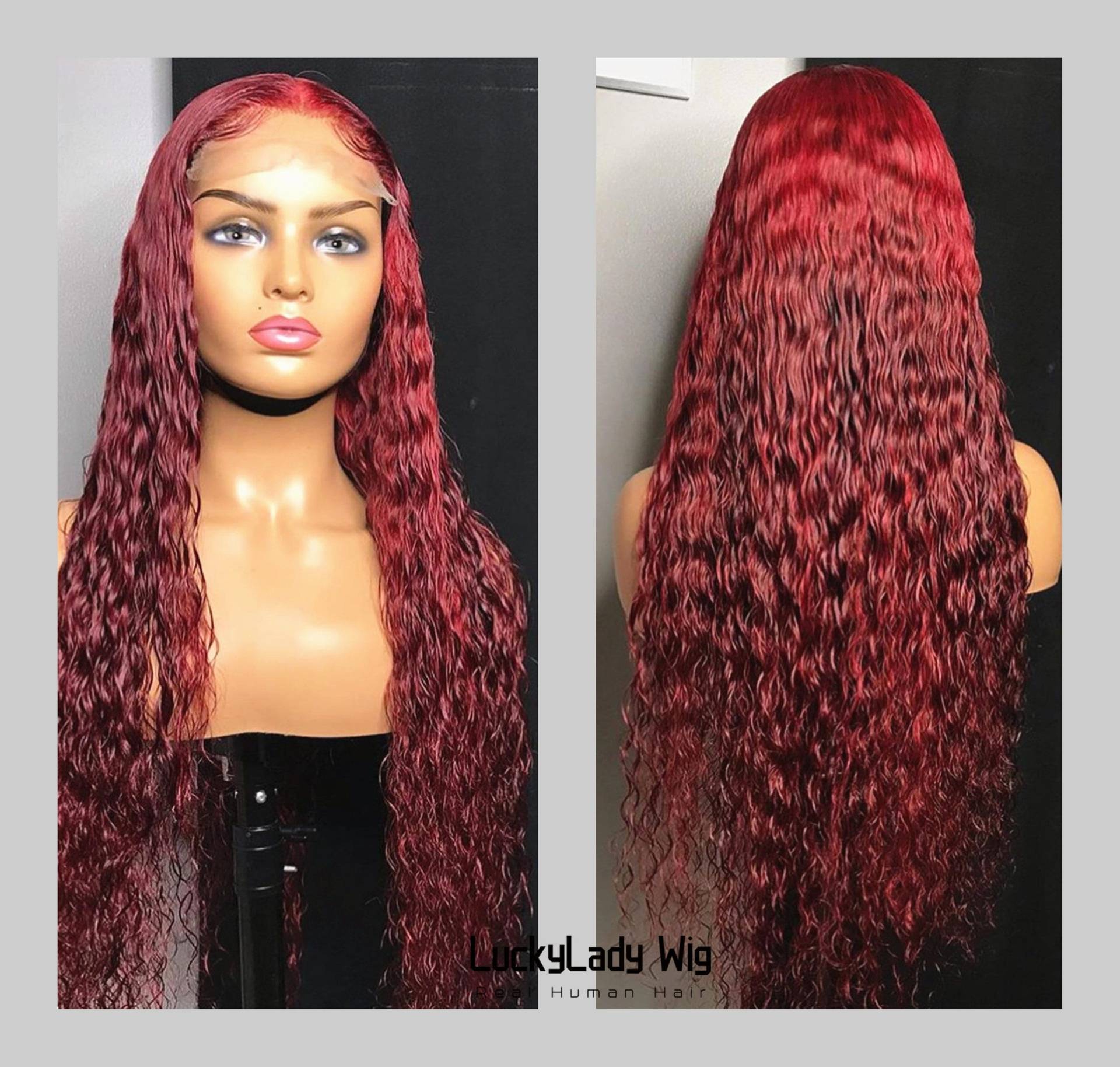 Wear&go Hd 5x5 Spitze Perücken Ombre 1B/Burgundy Lose Welle Klebstofffrei Echthaar Perücke Einfach Tragen Frauen Mit Babyhaar Gebleichte Knoten Für von Etsy - luckyladyhair