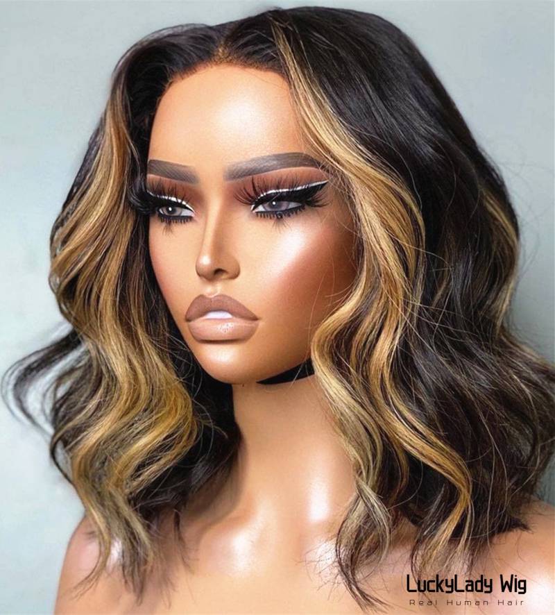 Highlight Braune Haar Perücken Frontal 13x4 Spitze Prelucked Balayage Echthaar Perücke Front 13x6 Für Frauen 360 Claysless Perücke von Etsy - luckyladyhair