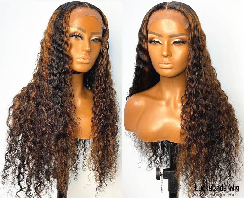 Highlight Lose Lockige 360 Spitze Haar Perücken Frontal 13x4 Prelucked Echthaar Perücke Vorne 13x6 Für Frauen von Etsy - luckyladyhair