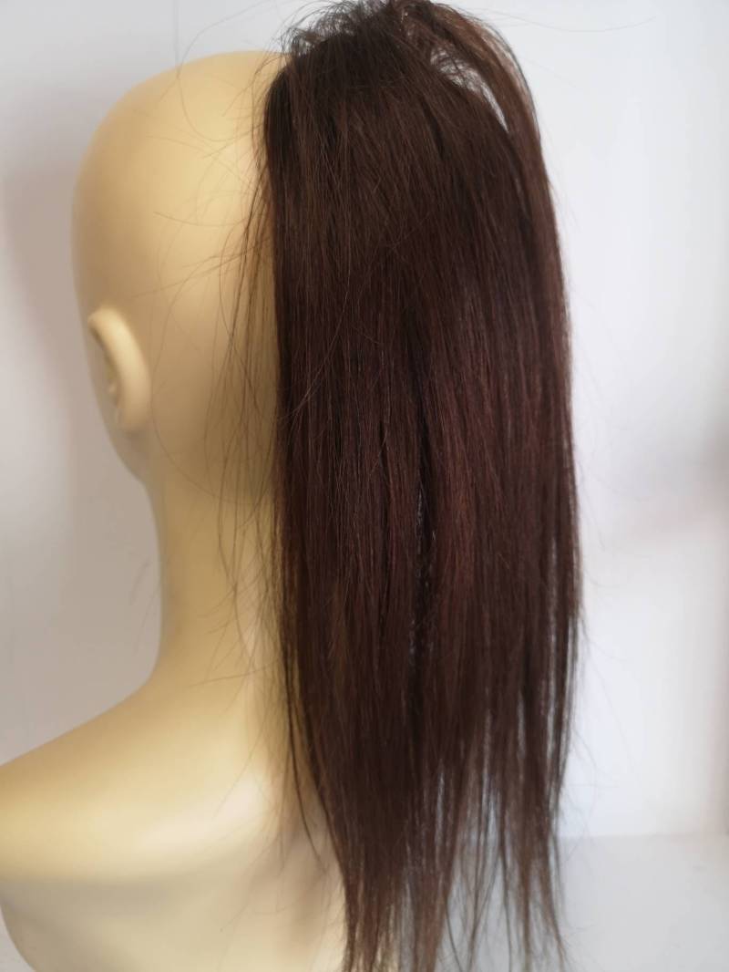 Braun Echthaarverlängerung/Scrunchie 14 Zoll | 4 Echthaar | 11/4 von Etsy - lustylockshairpieces