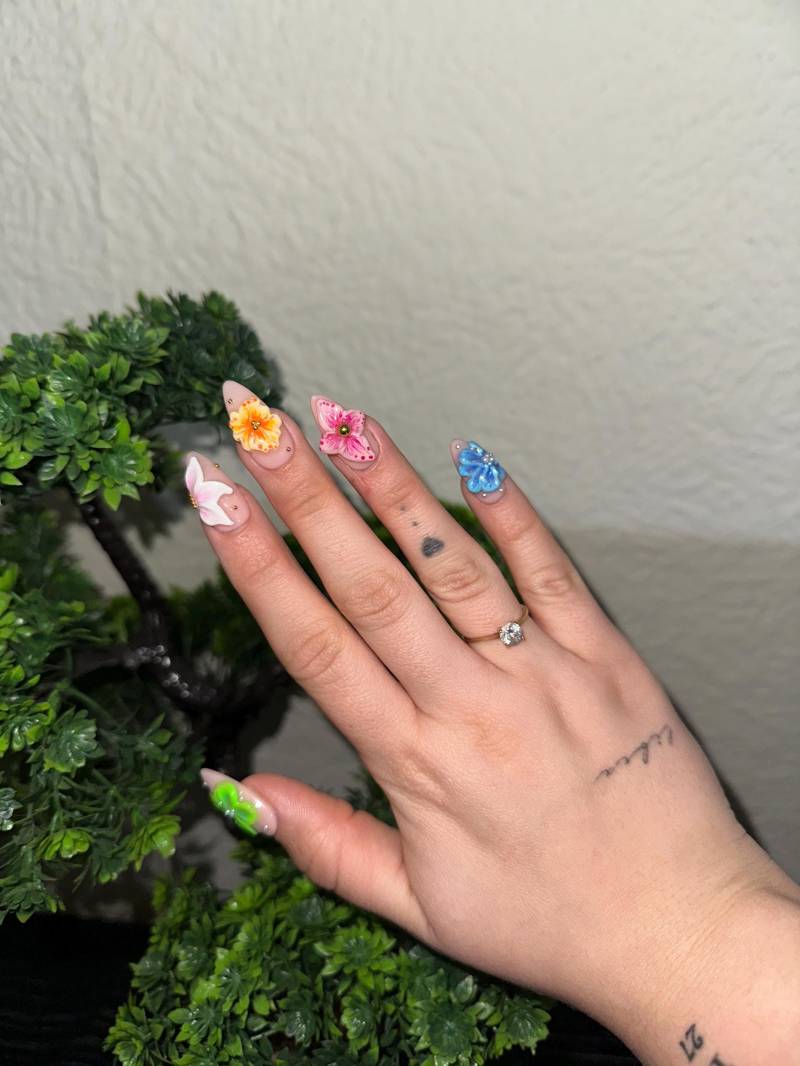 Press On's | Tropical 10stück von Etsy - luxurynailsbylara