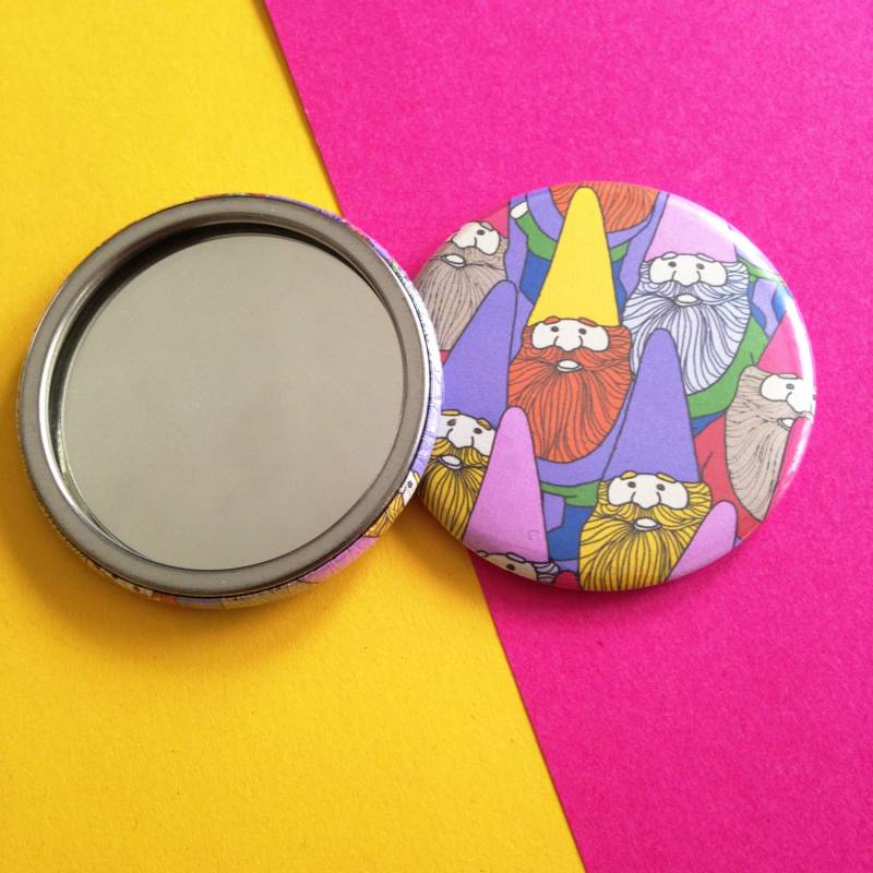 Herr Wichtel, Gemusterter Taschenspiegel von Etsy - lydiameiying