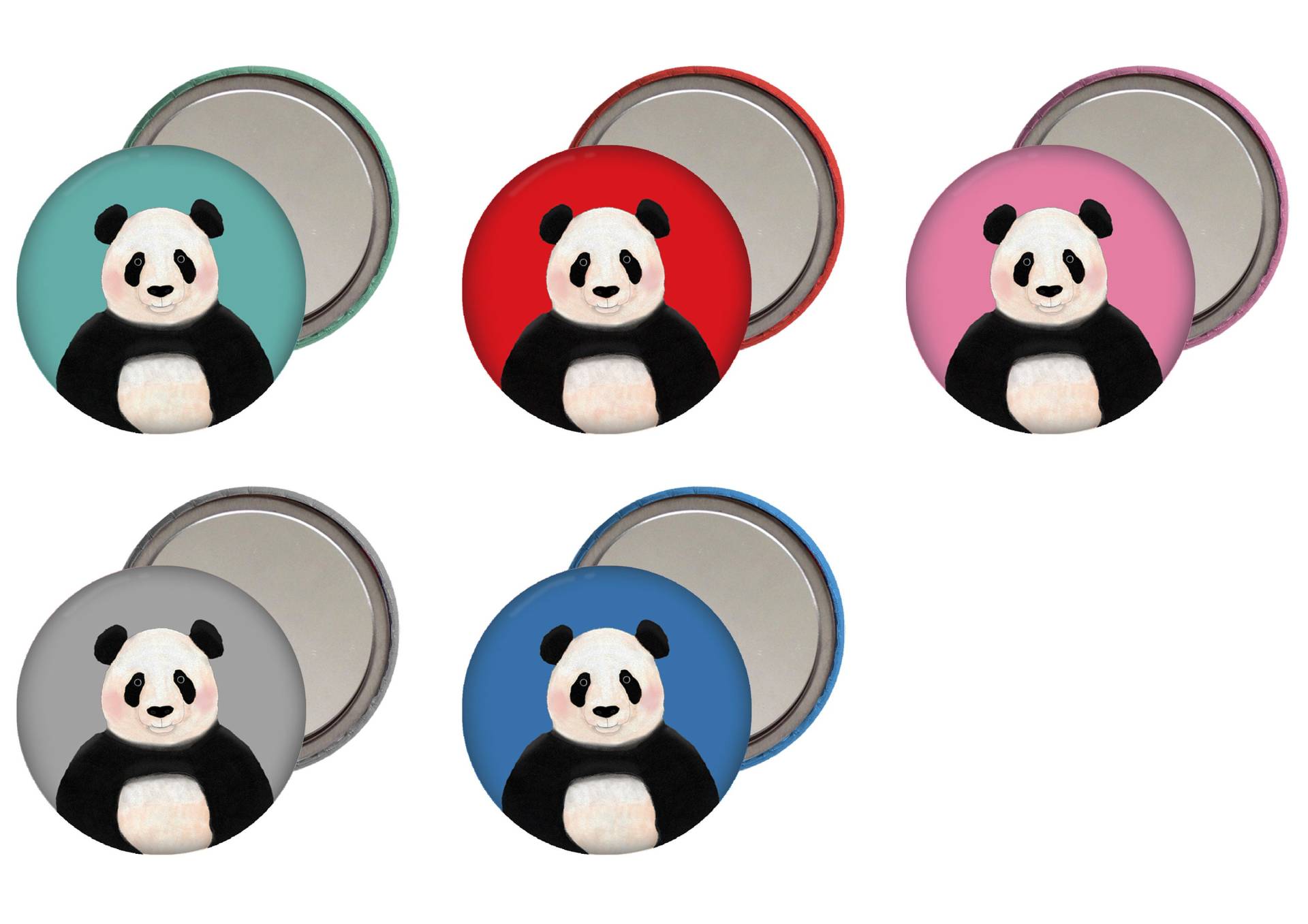 Taschenspiegel Mit Panda-Illustration von Etsy - lydiameiying