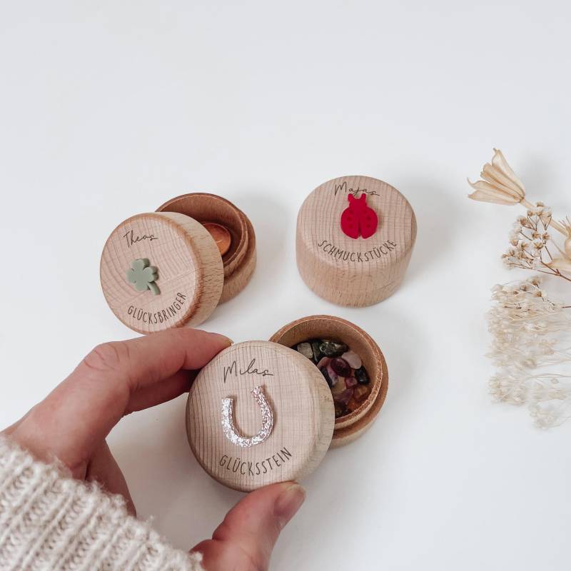 Glücksbringer Personalisierte Zahndose, Holzdose Aus Buche - Geschenk Für Kinder & Erwachsene, Aufbewahrung Schmuck, Erinnerungen U. Schätze von Etsy - lyllevenn