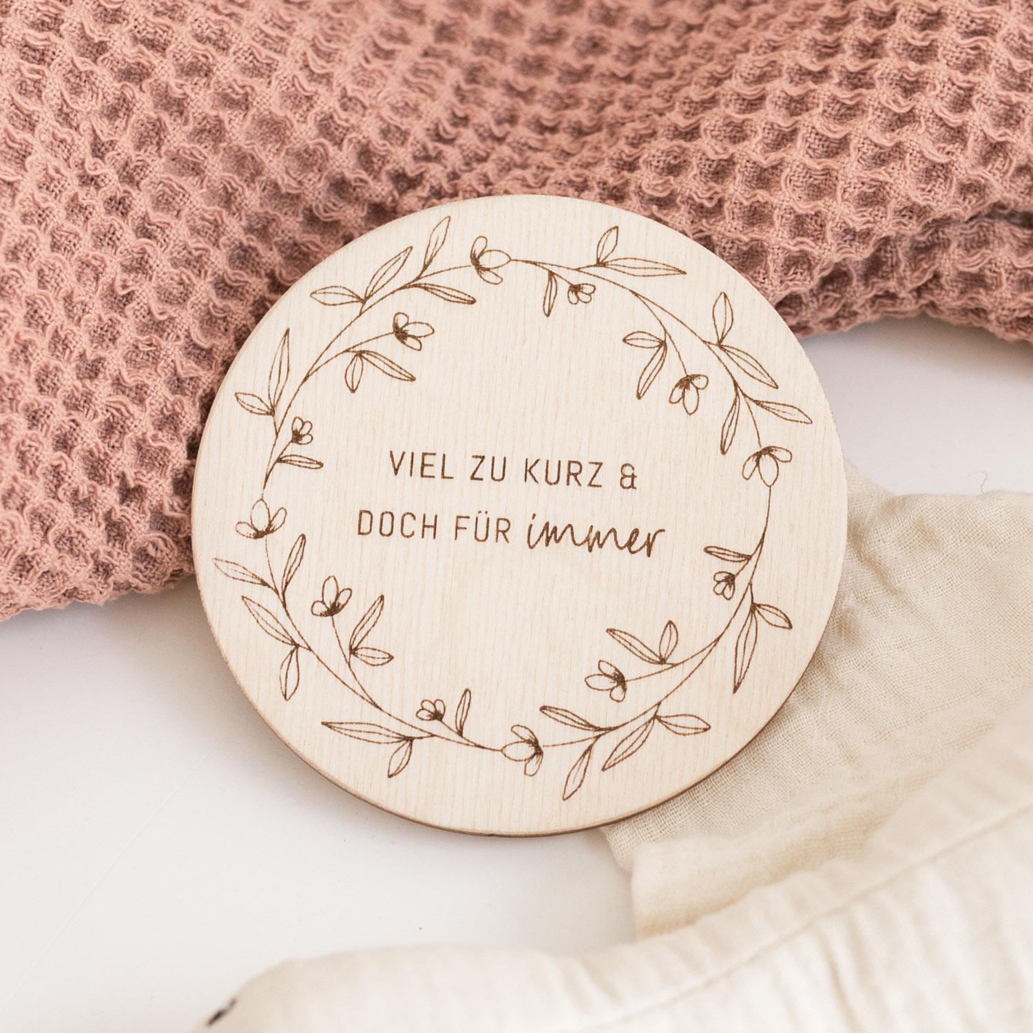 Viel Zu Kurz & Doch Für Immer - Holzschild Viel Zu Kurz & Doch Für Immer - Holzschild von Etsy - maberyDE