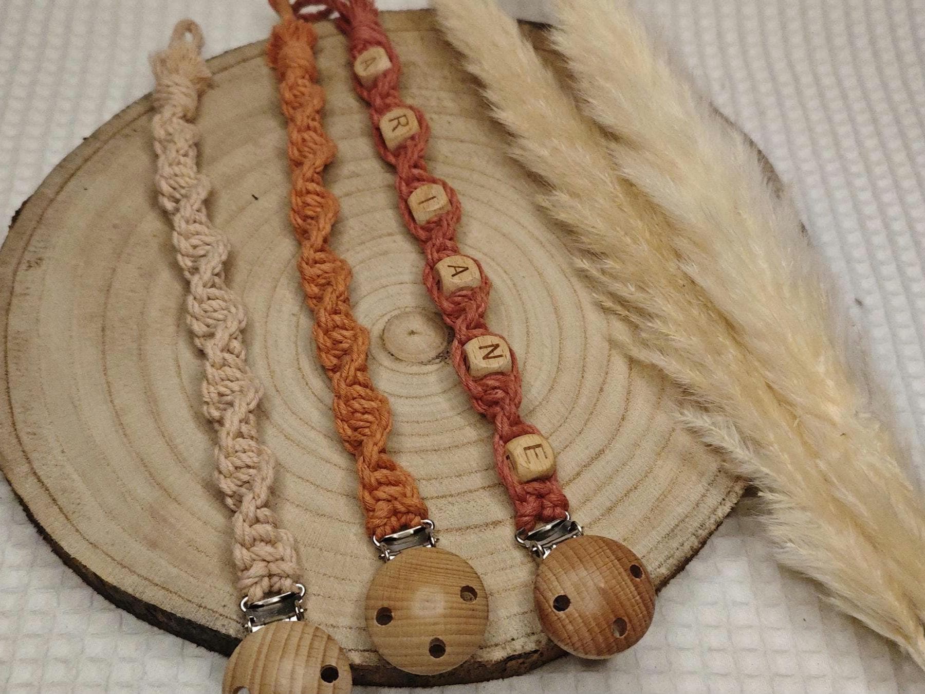 Makramee - Schnullerkette ~Ariane~ Personalisierbar, Mit Adapter Erhältlich, Spirale Makramee - Schnullerkette ~Ariane~ Personalisierbar, Mit Adapter Erhältlich, Spirale von Etsy - macralie