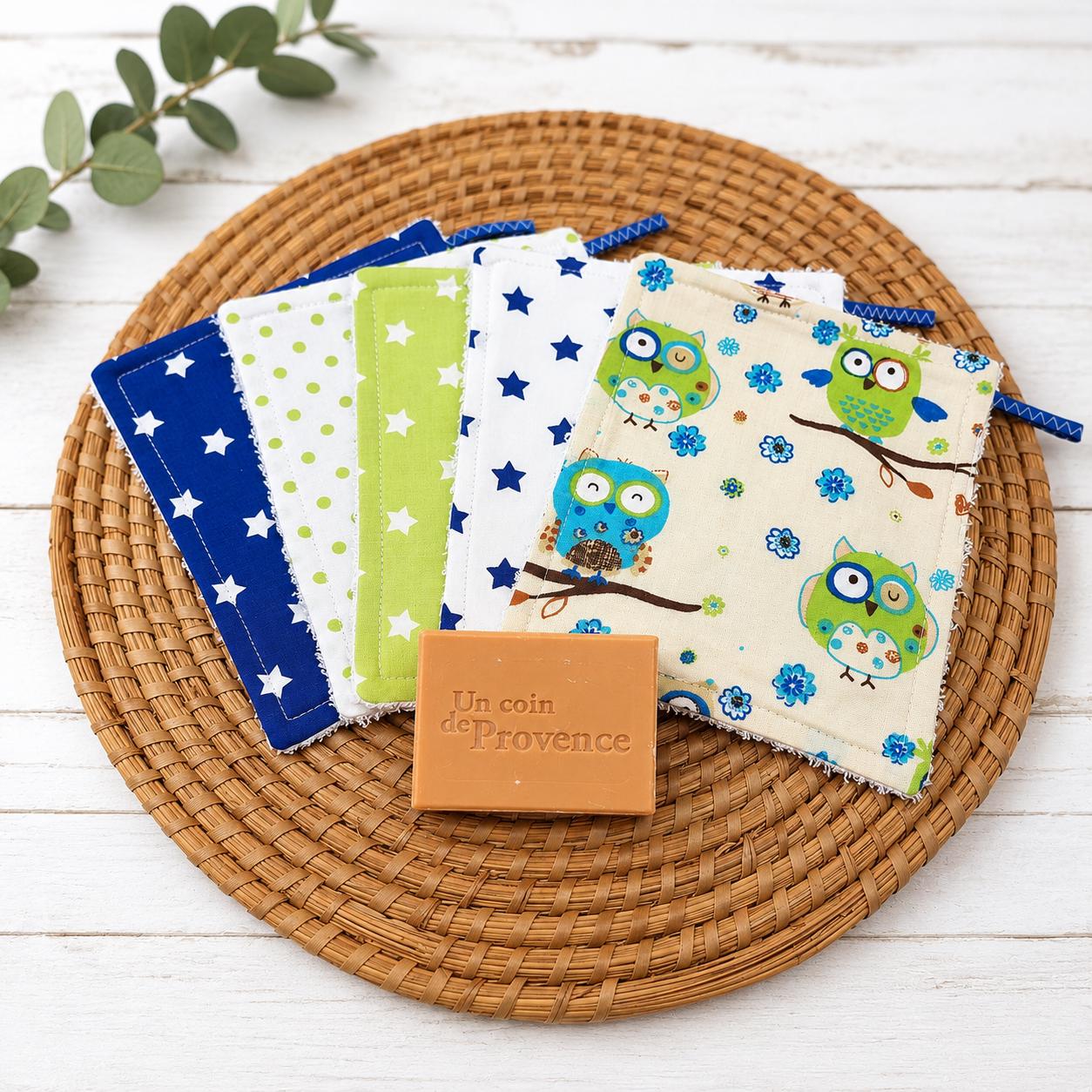 5Er Set Handgemachte Waschlappen Für Baby Und Kinder - Baumwolle, Frottee Wiederverwendbares Pflege Mit Süßen Eulenmotiven 5Er Set Handgemachte Waschlappen Für Baby Und Kinder - Baumwolle, Frottee Wiederverwendbares Pflege Mit Süßen Eulenmotiven von Etsy - madebyJarka