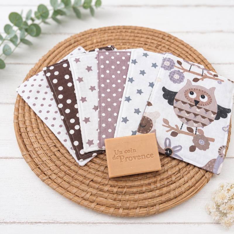 6Er Set Handgemachte Waschlappen Für Baby Und Kinder - Baumwolle, Waffelstoff Wiederverwendbares Pflege Mit Süßen Eulenmotiven 6Er Set Handgemachte Waschlappen Für Baby Und Kinder - Baumwolle, Waffelstoff Wiederverwendbares Pflege Mit Süßen Eulenmotiven von Etsy - madebyJarka