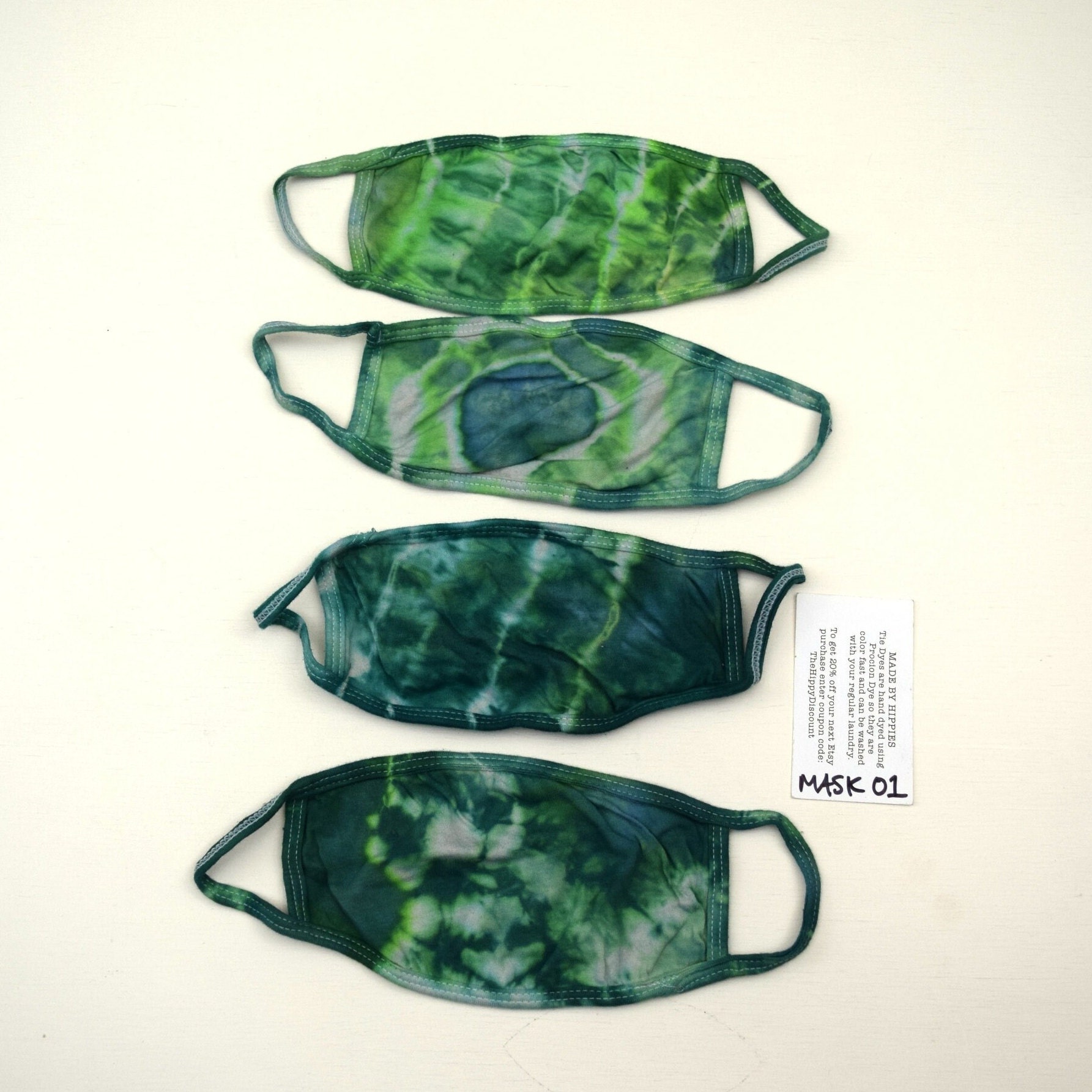 Maskenpackung #01 ~ 4Er Set Eisfarben Krawatte Maske Erwachsene Klein | 2 Lagen Baumwolle Jersey Stoff Earloops Dehnbar, Nicht Verstellbar Ooak Maskenpackung #01 ~ 4Er Set Eisfarben Krawatte Maske Erwachsene Klein | 2 Lagen Baumwolle Jersey Stoff Earloops Dehnbar, Nicht Verstellbar Ooak von Etsy - madebyhippies