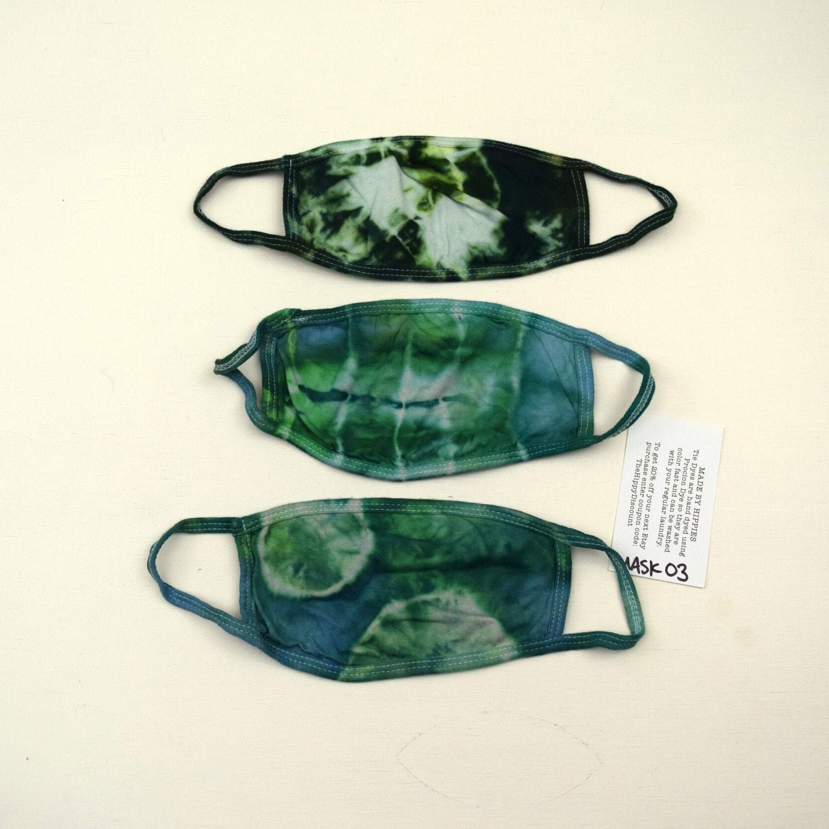 Maskenpackung #03 ~ 3Er Set Eisfarben Krawatte Maske Erwachsene Klein | 2 Lagen Baumwolle Jersey Stoff Earloops Dehnbar, Nicht Verstellbar Ooak Maskenpackung #03 ~ 3Er Set Eisfarben Krawatte Maske Erwachsene Klein | 2 Lagen Baumwolle Jersey Stoff Earloops Dehnbar, Nicht Verstellbar Ooak von Etsy - madebyhippies