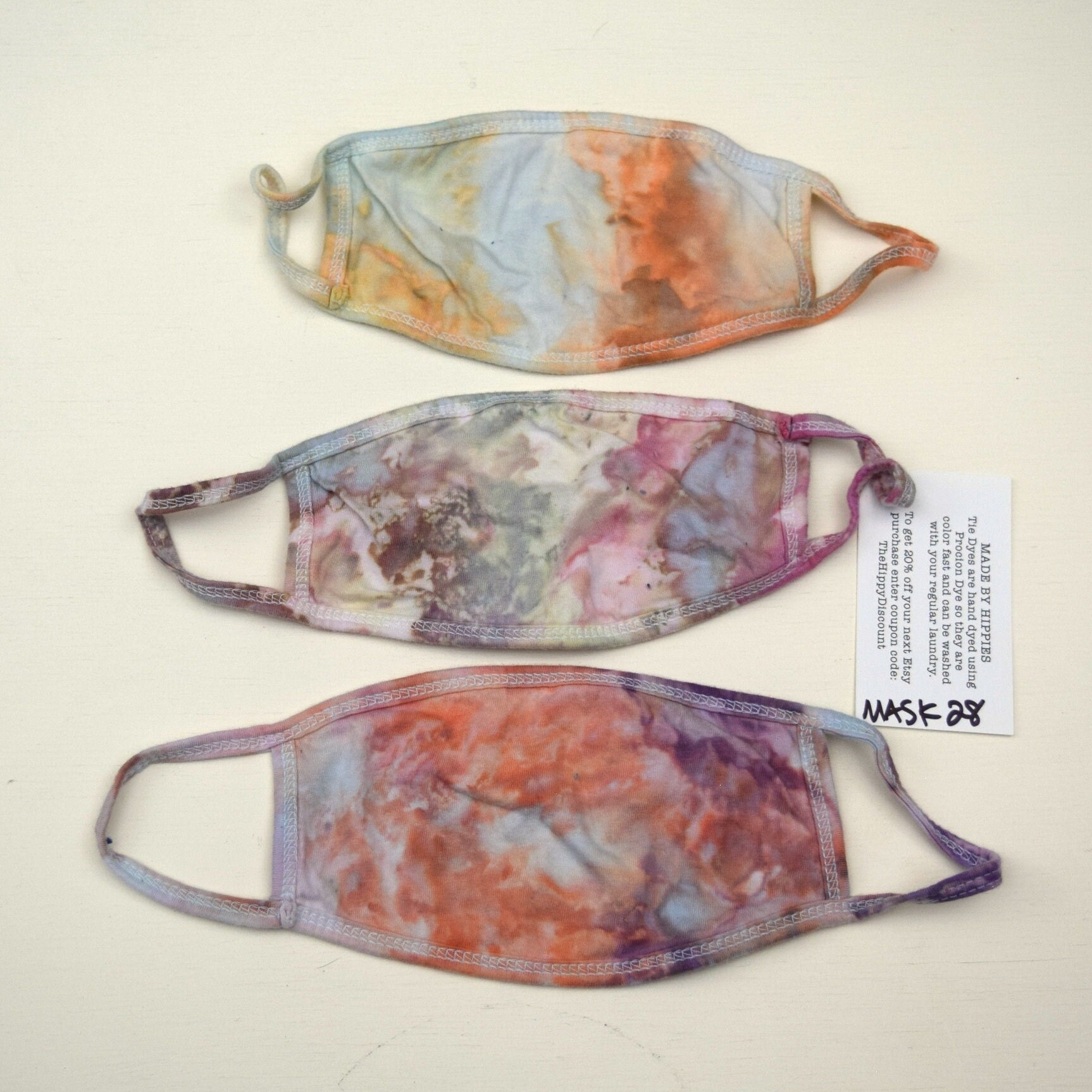 Maskenpackung #28 ~ 3Er Set Eisfarben Krawatte Maske Erwachsene Klein | 2 Lagen Baumwolle Jersey Stoff Earloops Stretchy Non-Adjustable Neutrals Maskenpackung #28 ~ 3Er Set Eisfarben Krawatte Maske Erwachsene Klein | 2 Lagen Baumwolle Jersey Stoff Earloops Stretchy Non-Adjustable Neutrals von Etsy - madebyhippies