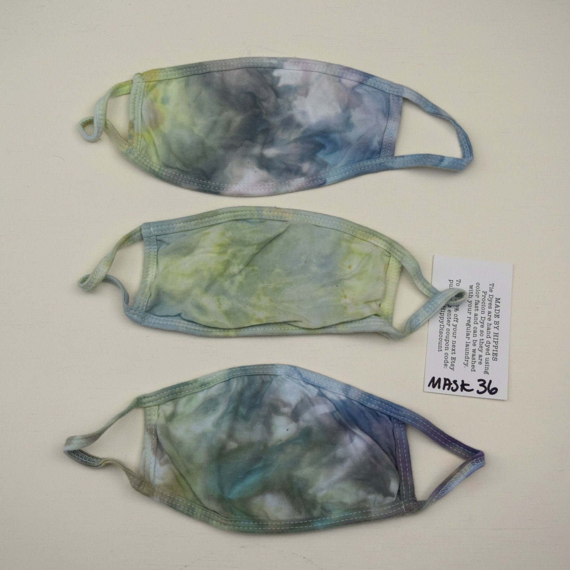 Maskenpackung #36 ~ 3Er Set Eisfarben Krawatte Maske Erwachsene Klein | 2 Lagen Baumwolle Jersey Stoff Earloops Stretchy Non-Adjustable Pastell Grün Maskenpackung #36 ~ 3Er Set Eisfarben Krawatte Maske Erwachsene Klein | 2 Lagen Baumwolle Jersey Stoff Earloops Stretchy Non-Adjustable Pastell Grün von Etsy - madebyhippies
