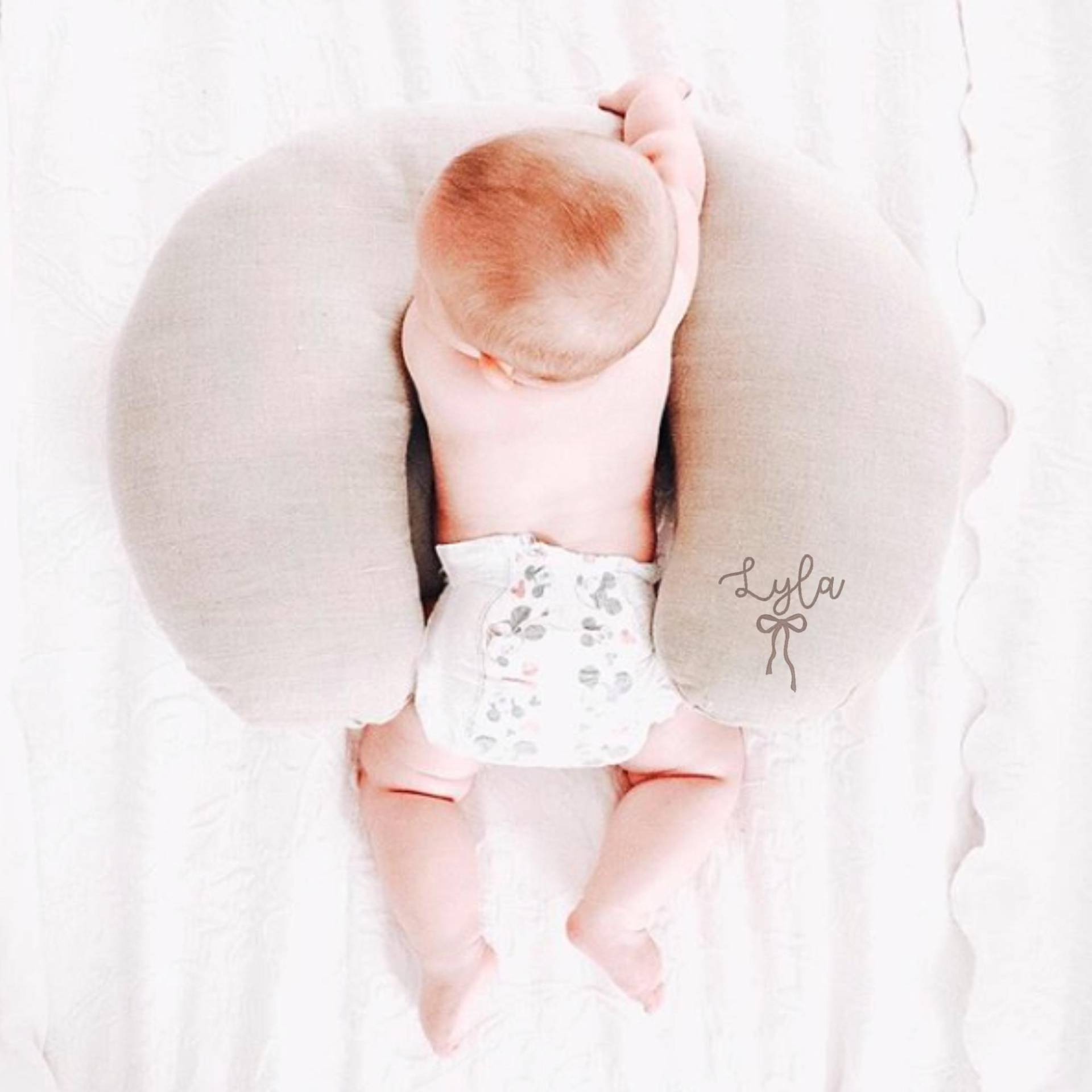 Neugeborenen Baby Mädchen Schleife Stillkissen Bezug, Maßgeschneiderte Stillkissen, Niedlich Personalisierte Kinderzimmer Dekor von Etsy - madlywish