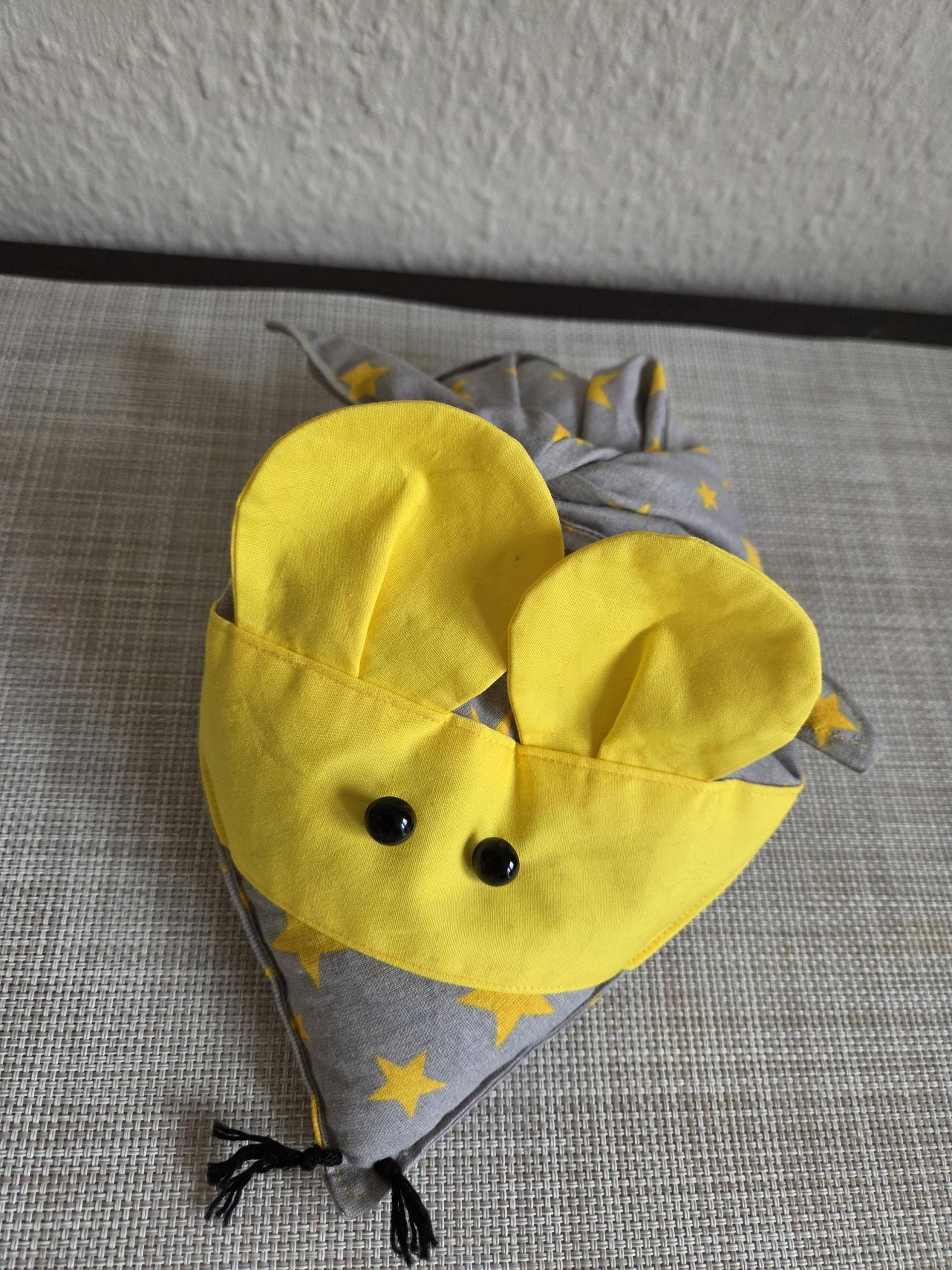 Dinkelmaus Grau/Gelb von Etsy - makeovermoments