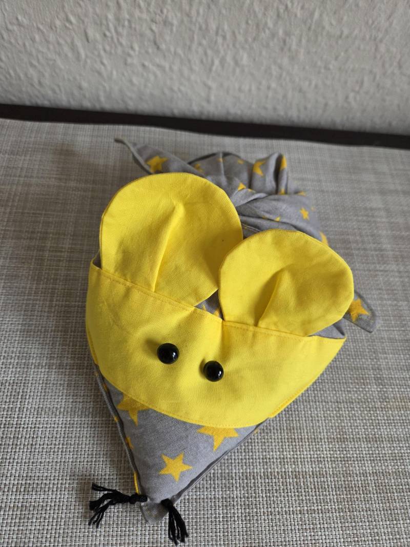 Dinkelmaus Grau/Gelb von Etsy - makeovermoments