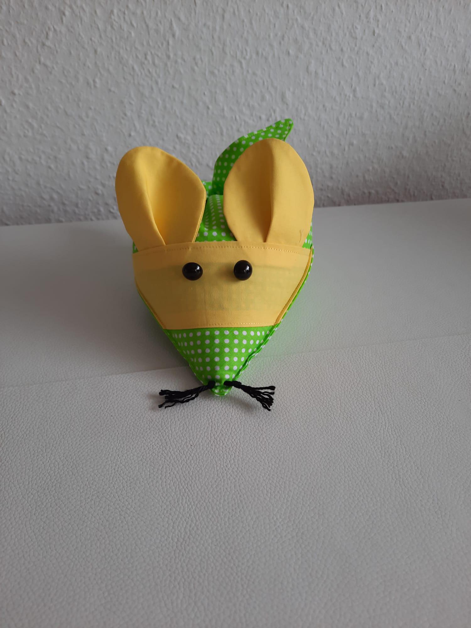 Dinkelmaus Grün/Gelb von Etsy - makeovermoments