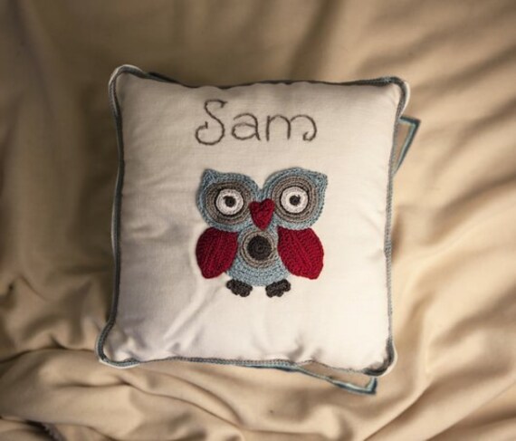 Personalisiertes Kissen Schneeeule, Baby Geschenk, Geburtstagsgeschenk, Eulen Kinderzimmer Thema, Kinderkissen von Etsy - malooshi