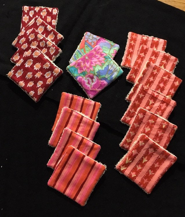 Waschbare Tücher Babytücher Baumwolle Make-Up-Entferner Stoff Kaffe Fassett Rot Und Fuchsia Elfenbein Schwamm von Etsy - mamsofyecolo