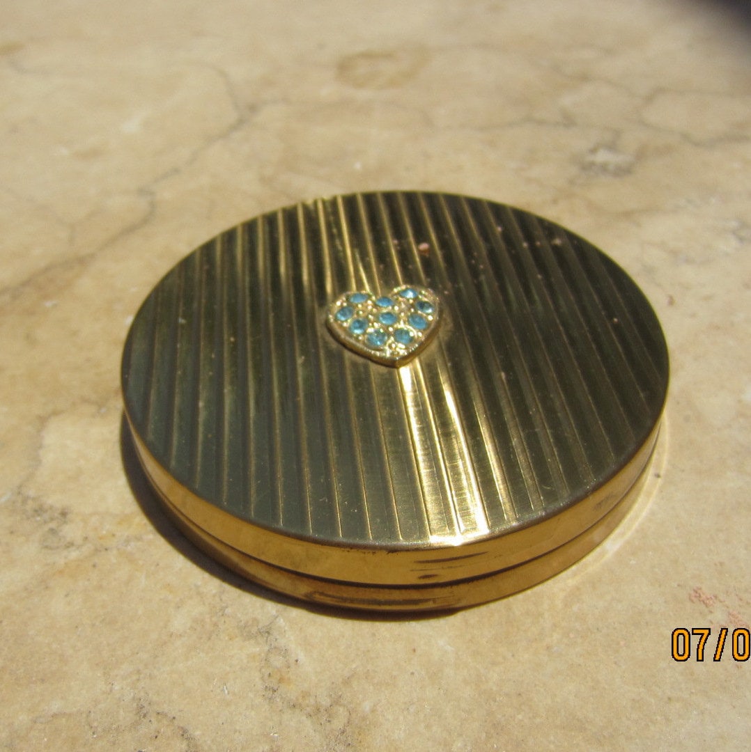 Margaret Rose Compact Vintage Mit Strass Herz Design Schminktasche Hand Held Spiegel Made in England von Etsy - marcher88