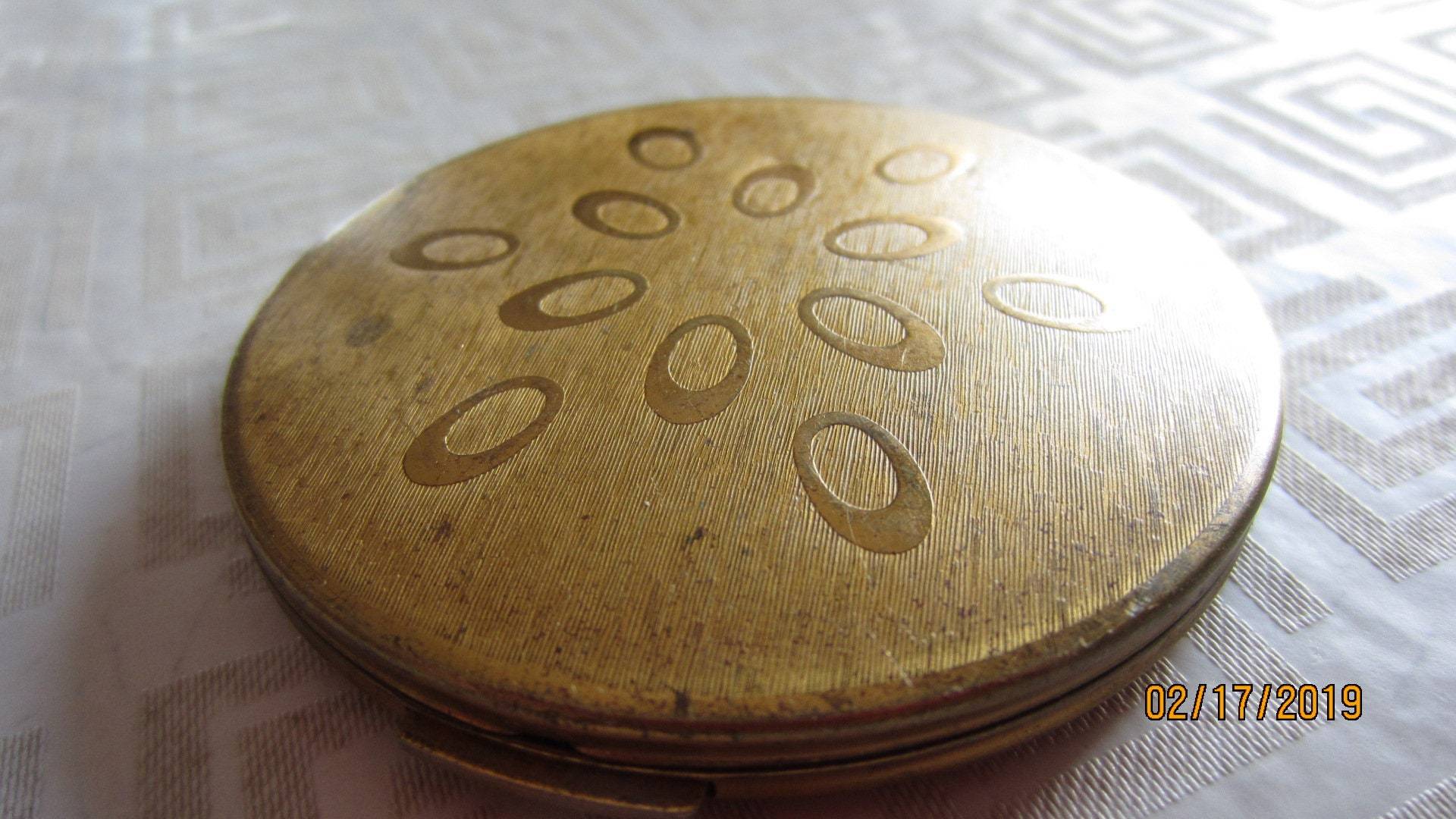 stratton Kompakte Vintage Mit Gold Design Make-Up Fall Hand Gehalten Spiegel von Etsy - marcher88