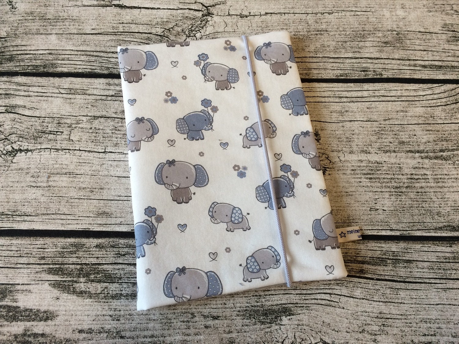 U-Heft Hülle, Untersuchungsheft Hülle in Grau/Weiß/Blau Mit Elefanten U-Heft Hülle, Untersuchungsheft Hülle in Grau/Weiß/Blau Mit Elefanten von Etsy - meineliebstenundich