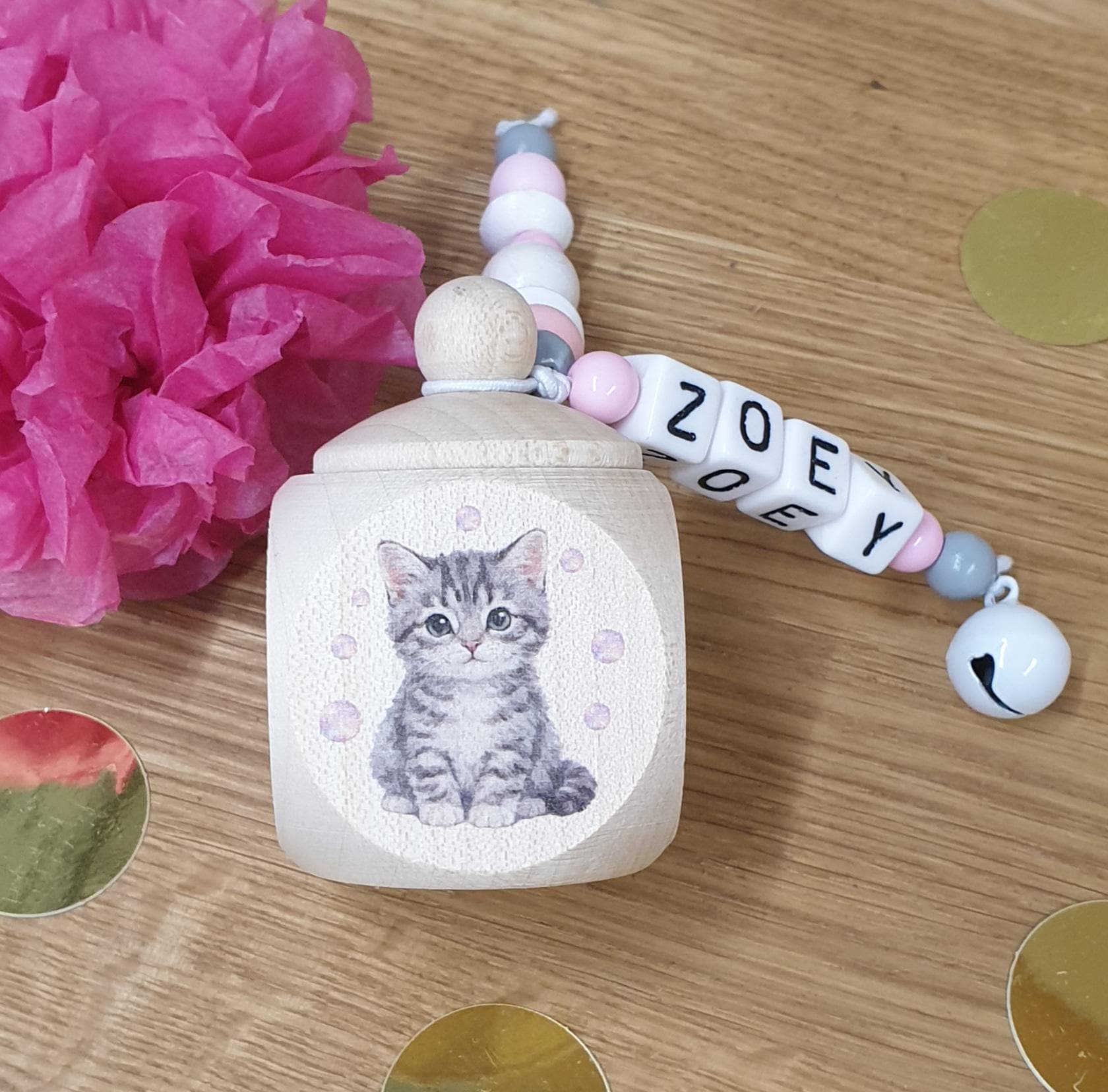 Zahndose Aus Holz Baby Katze - Zur Aufbewahrung Der Milchzähne von Etsy - meinkerzenshop