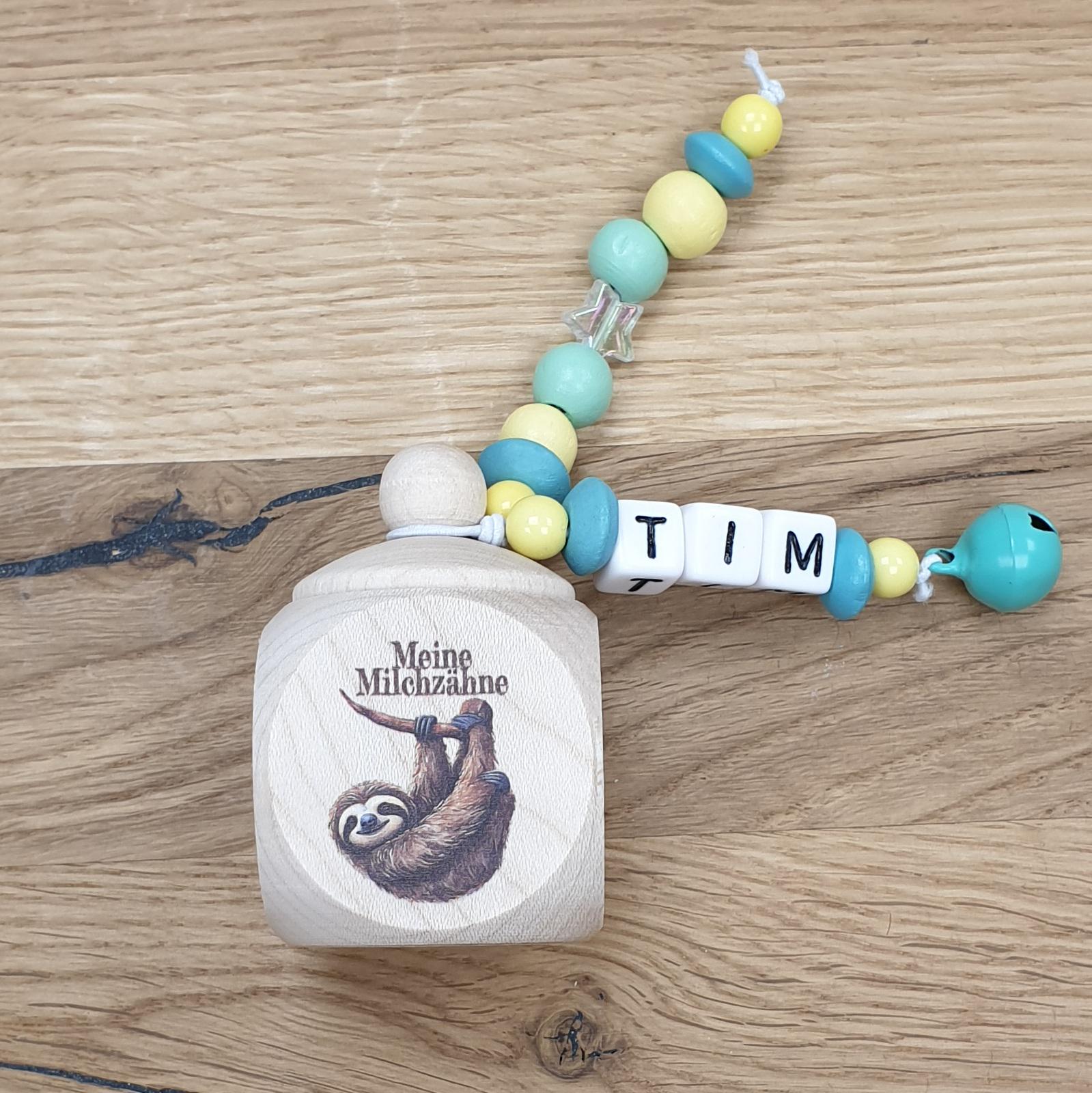 Zahndose Aus Holz Faultier - Personalisiert Zur Aufbewahrung Der Milchzähne Zahndose Aus Holz Faultier - Personalisiert Zur Aufbewahrung Der Milchzähne von Etsy - meinkerzenshop