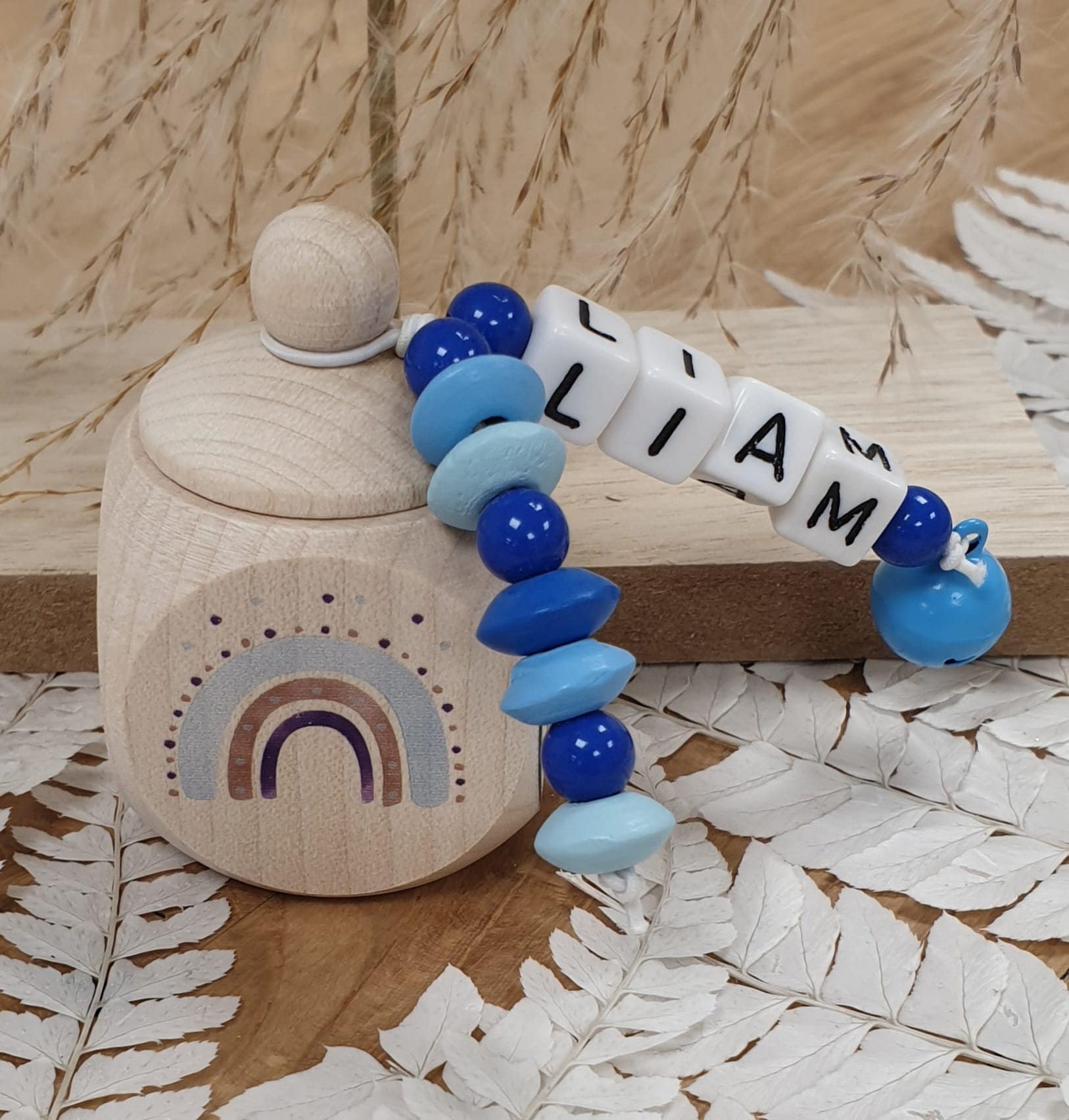 Zahndose Aus Holz Regenbogen Blau - Personalisiert Zur Aufbewahrung Der Milchzähne Zahndose Aus Holz Regenbogen Blau - Personalisiert Zur Aufbewahrung Der Milchzähne von Etsy - meinkerzenshop