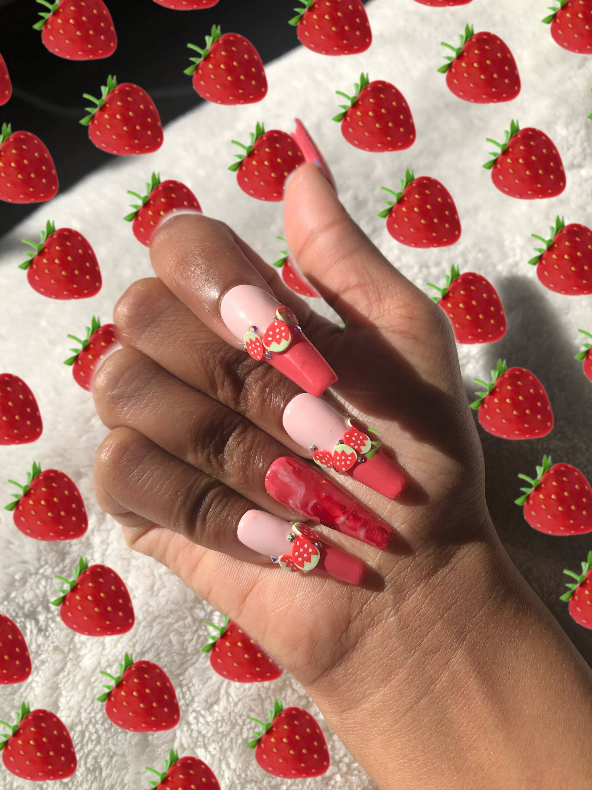 3D-Frucht Französisch Nägel 3D-Frucht Französisch Nägel von Etsy - meldasnails