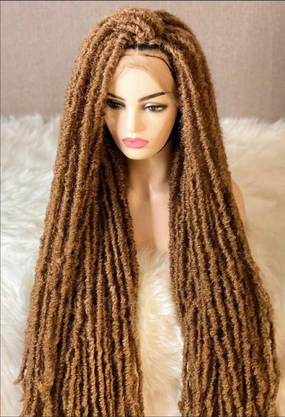 Geflochtene Perücke, 34-36 Zoll Geflochtene Weiche Dreads. Gehäkelte Perücke Faux Locs Cornrow Göttin Volle Spitze Leidenschaft Twists von Etsy - merithairs