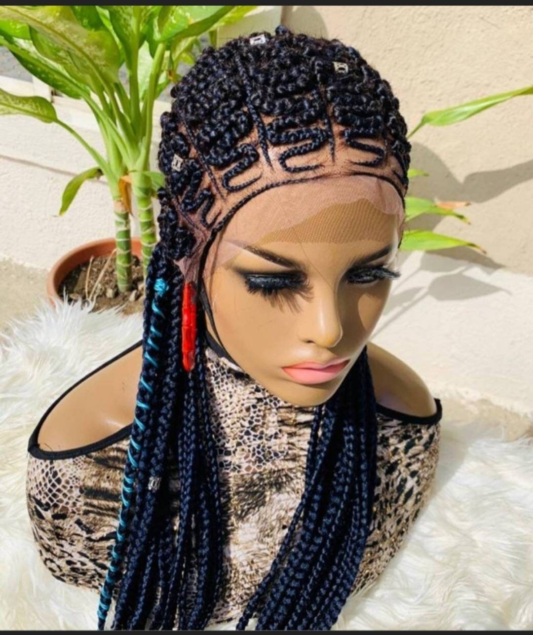 Geflochtene Perücke, Cornrow Perücke Box Geflochtene Ombre Perücken Leidenschaft Twists Faux Locs Goddess Senegalese Lace Front Geflochtene Perücke, Cornrow Perücke Box Geflochtene Ombre Perücken Leidenschaft Twists Faux Locs Goddess Senegalese Lace Front von Etsy - merithairs