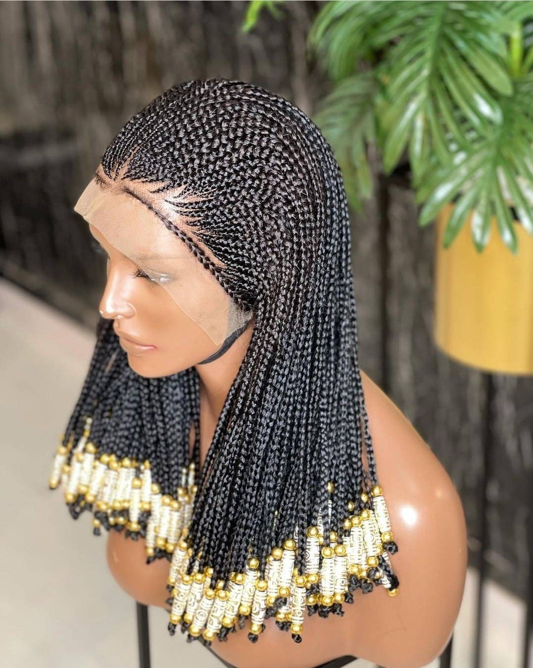 Geflochtene Perücke, Cornrow Perücke Box Geflochtene Ombre Perücken Leidenschaft Twists Faux Locs Goddess Senegalese Lace Front von Etsy - merithairs