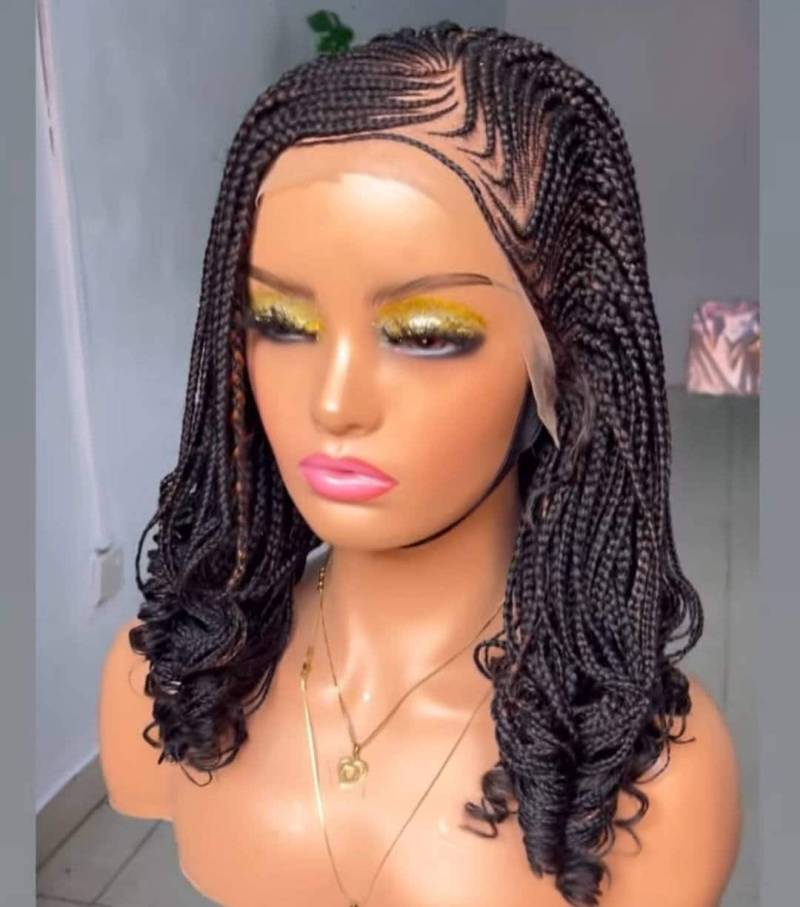 Geflochtene Perücke, Cornrow Perücke Box Geflochtene Ombre Perücken Leidenschaft Twists Faux Locs Goddess Senegalese Lace Front von Etsy - merithairs