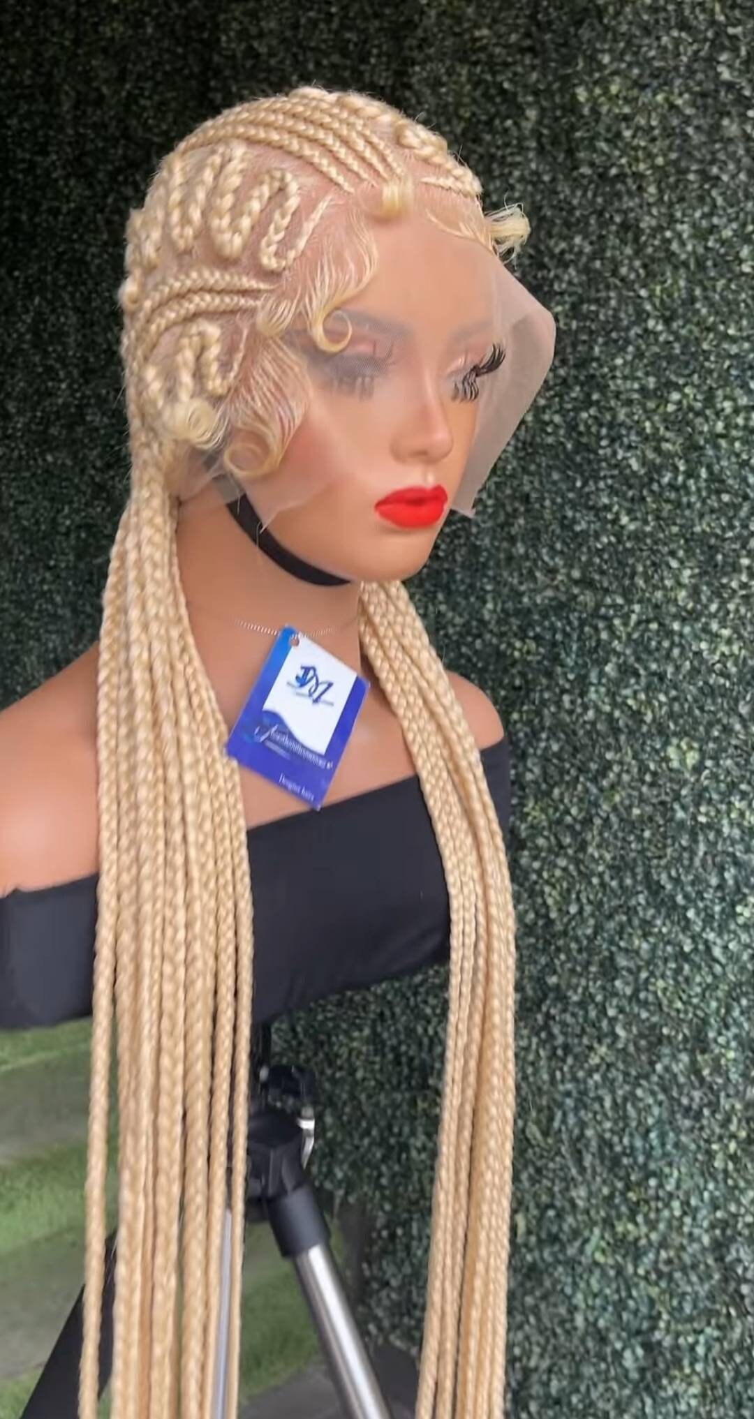 Geflochtene Perücke, Cornrow Perücke Box Geflochtene Ombre Perücken Leidenschaft Twists Faux Locs Goddess Senegalese Lace Front Geflochtene Perücke, Cornrow Perücke Box Geflochtene Ombre Perücken Leidenschaft Twists Faux Locs Goddess Senegalese Lace Front von Etsy - merithairs
