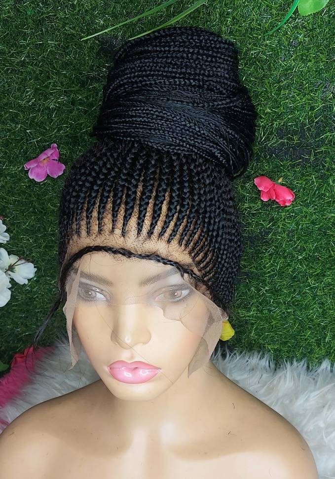 Volle Spitze Hochsteckfrisur Geflochtene Perücke, Cornrow Perücke Box Geflochtene Ombre Perücken Leidenschaft Twists Faux Locs Goddess Senegalese L von Etsy - merithairs