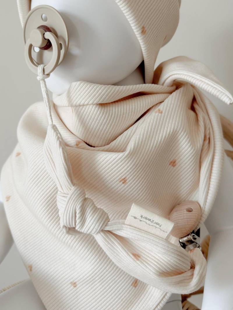 Schnullerkette | Schnullerband Beige Herzen Jersey Naturtöne Baby Accessoires Geburt Geschenk Zur Schnullerkette | Schnullerband Beige Herzen Jersey Naturtöne Baby Accessoires Geburt Geschenk Zur von Etsy - mimasherzwerk