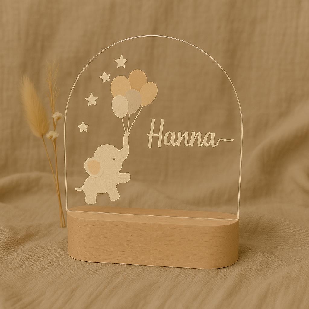 Custom Baby Night Light With Name - Elephant Balloons | Personalized Nursery Lamp Cute Shower Gift Led Acrylic Custom Baby Night Light With Name - Elephant Balloons | Personalized Nursery Lamp Cute Shower Gift Led Acrylic von Etsy - minimangoo