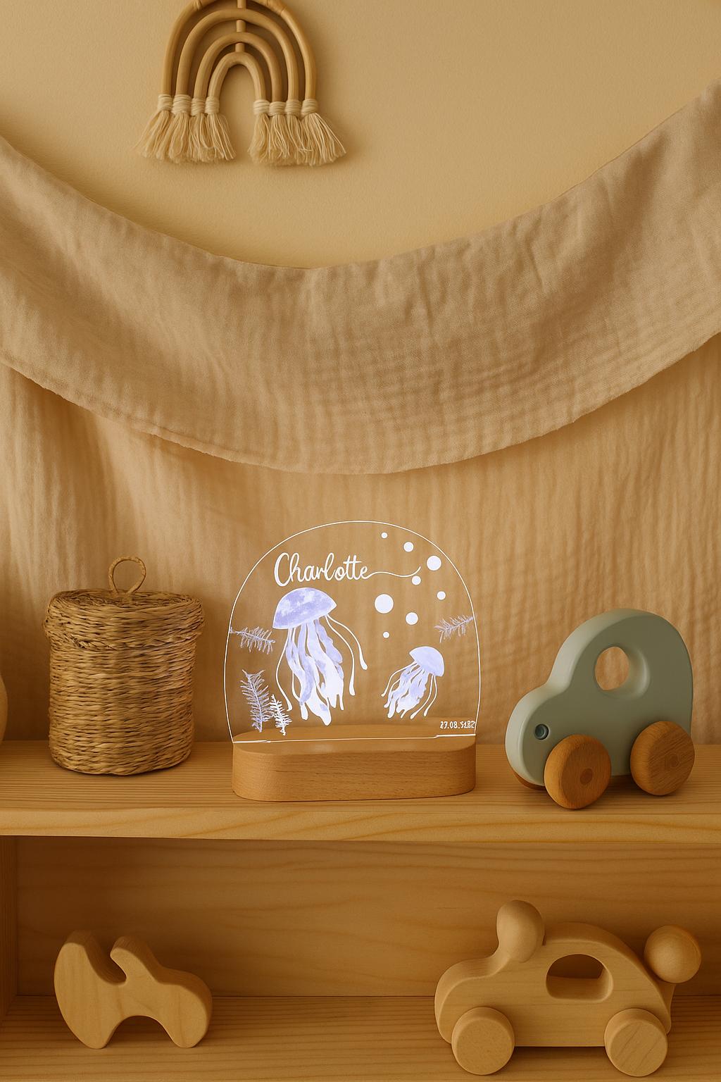 Custom Baby Night Light With Name - Jellyfish | Personalized Nursery Lamp Cute Shower Gift Led Acrylic Custom Baby Night Light With Name - Jellyfish | Personalized Nursery Lamp Cute Shower Gift Led Acrylic von Etsy - minimangoo