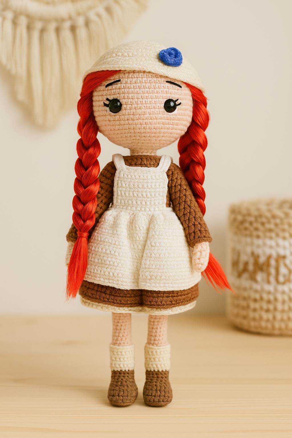 Handmade Amigurumi Mädchen Anne - Boho Nursery Decor von Etsy - minimangoo