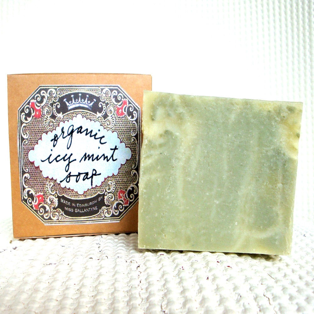 Bio Icy Mint Olivenöl Seife 100G von Etsy - missballantyne