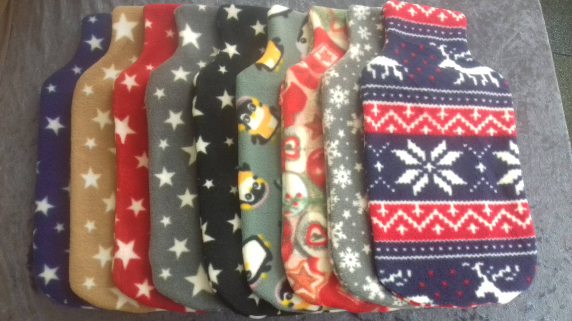 1, 8-2L Fleece Wärmflaschenbezug, Ersatz Ohne Flasche Christmas Snowflakes Stars von Etsy - misulestercraft