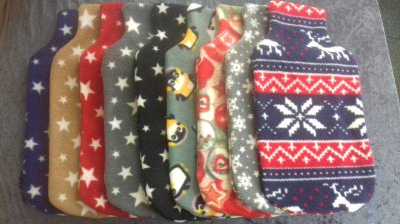 1, 8-2L Fleece Wärmflaschenbezug, Ersatz Ohne Flasche Christmas Snowflakes Stars von Etsy - misulestercraft