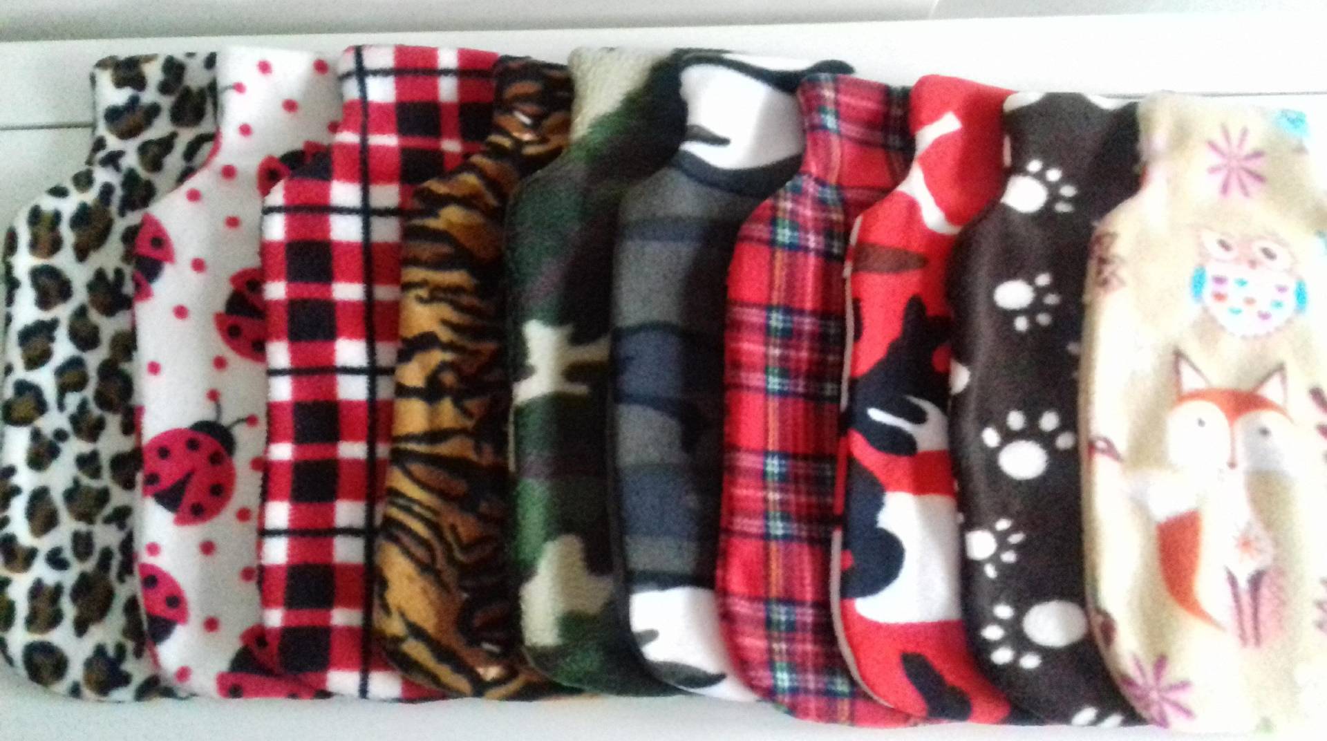 1, 8L-2L Fleece Wärmflaschenbezug, Ersatz Ohne Flasche Tartan Camouflage Leopard von Etsy - misulestercraft