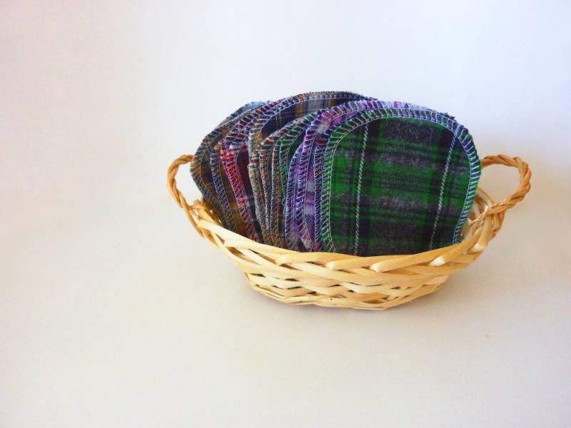 20 Karierte Stofftücher Wiederverwendbare Make Up Entfernung Tücher Hautpflege Persönliche Weiche Flanell Baby Feuchttücher Familientuch von Etsy - moocowmomma