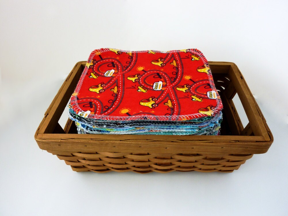 Stofftücher 15-20 Jungen Gemischte Drucke - Familientuch Stoffwindeltücher Wiederverwendbare Eco-Tücher von Etsy - moocowmomma